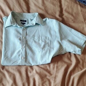 Croft & Barrow Men's Green Striped Button Down Shirt